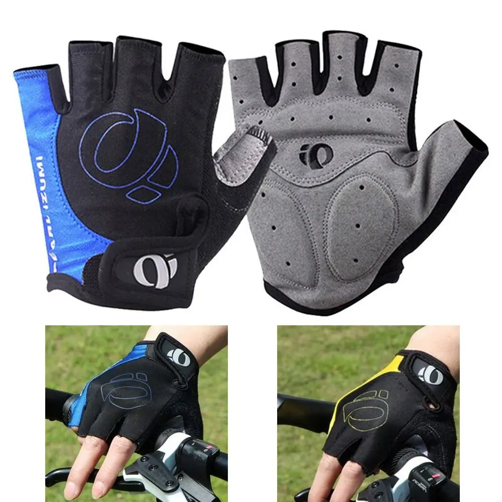 Halbfinger-Fahrradhandschuhe, fingerlose, mit Silikon gepolsterte Reithandschuhe, weiche, atmungsaktive