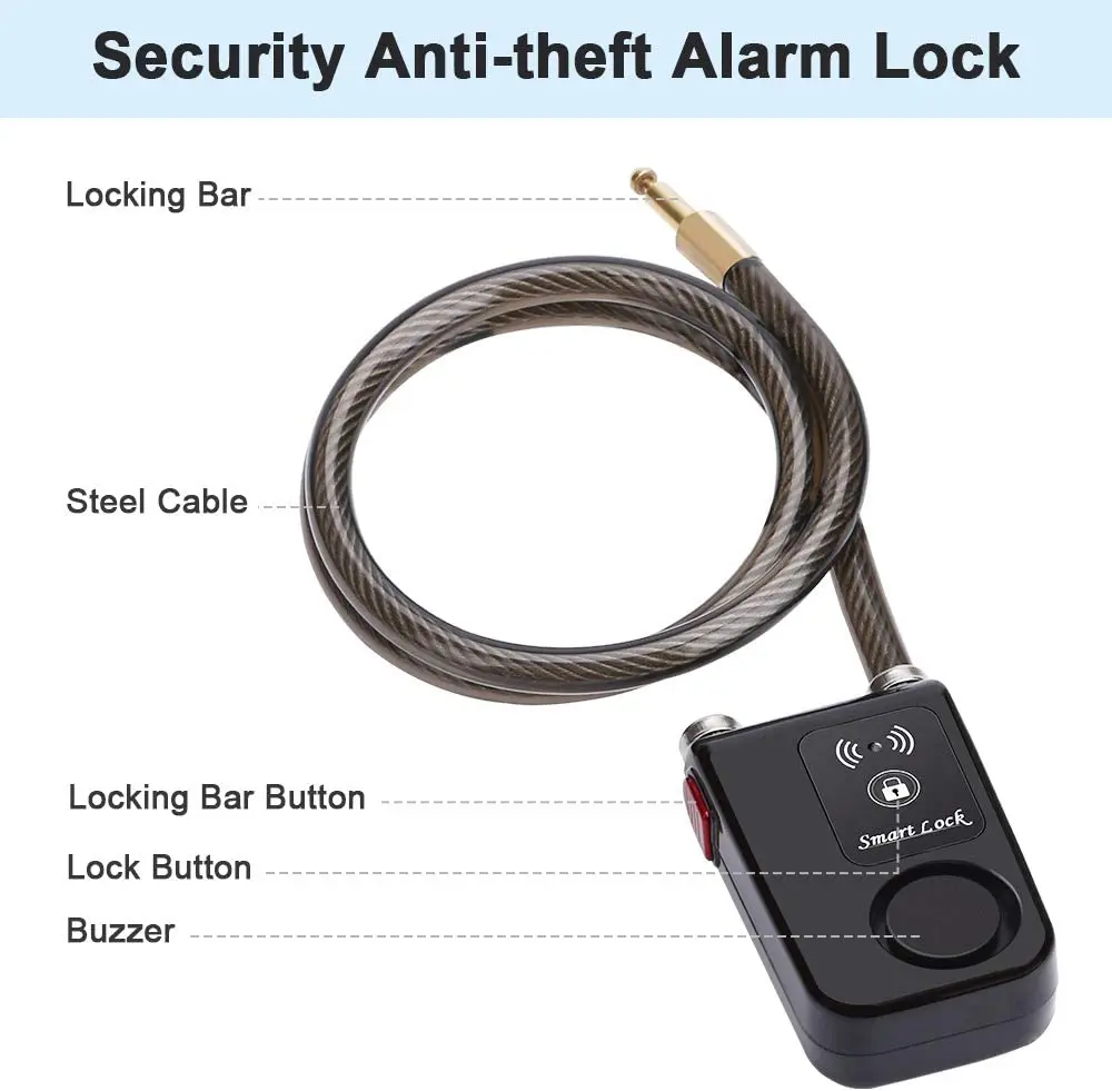 Bluetooth Fahrrad Motorrad Anti-Diebstahl-Schloss Alarm Wasserdicht – Bild 6