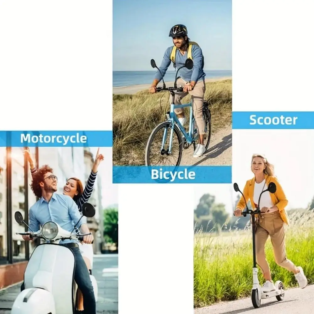 DOMEN Fahrrad-Rückspiegel, Lenkerspiegel, 360° drehbar, für Fahrrad – Immagine 6