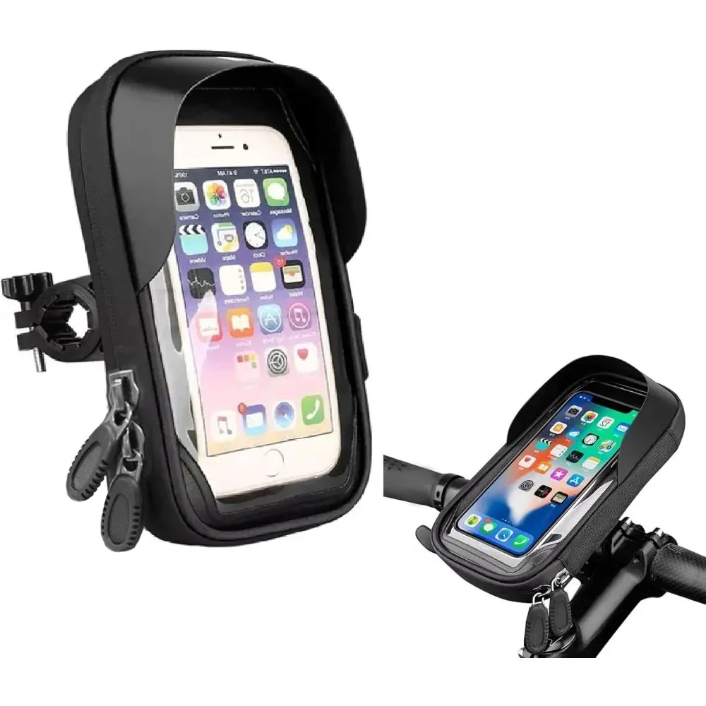 Wasserdichter Fahrrad-Handyhalter mit 360°-Drehung ° Drehbare Touchscreen-Lenkertasche mit Reißverschluss