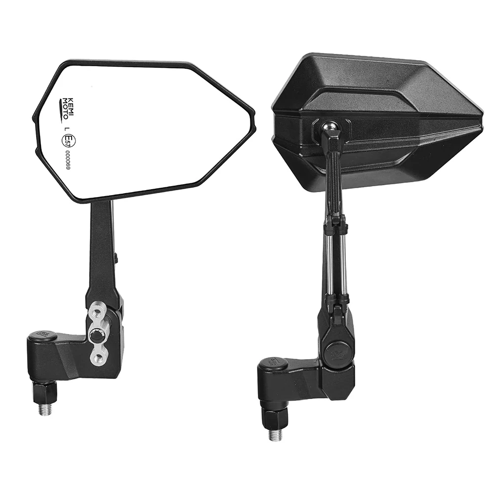 Motorrad-Lenkerspiegel M8 M10 Aluminium Universal Motorrad-Rückspiegel für Roller, ATV, Straßenmotorrad