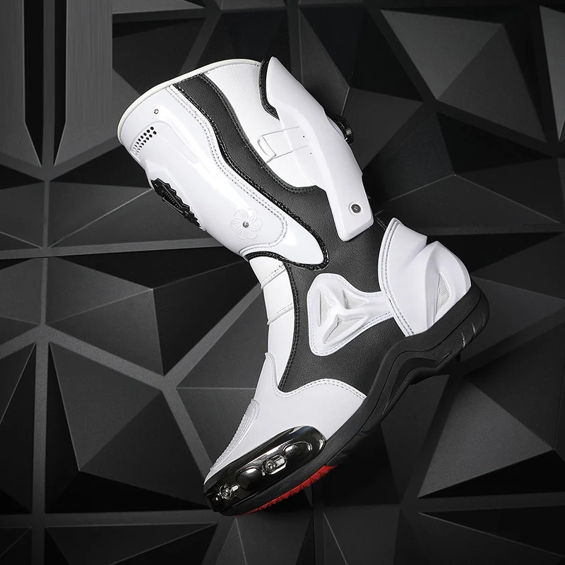 Motorrad Reitstiefel Männer Ziehen Motorrad Schuhe Straße – Image 6