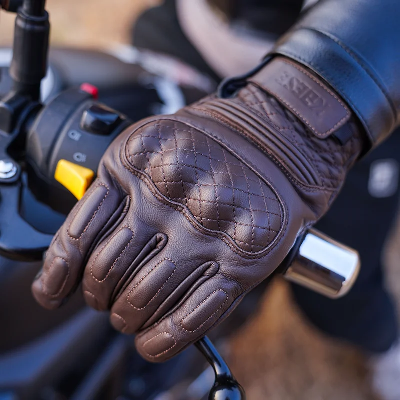 Winter wasserdichte Motorradhandschuhe Lederhandschuhe thermische warme innere Touchscreen Motorrad Fahrrad