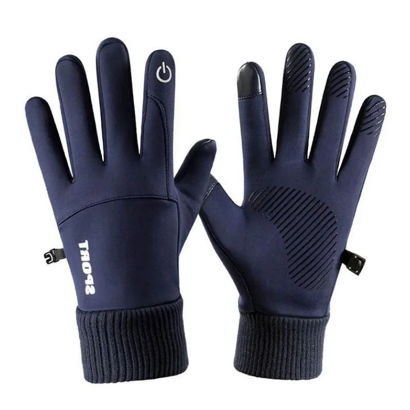 Fahrradhandschuhe, warm, mit vollen Fingernägeln, wasserdicht, für Radfahren, Outdoor-Sport, Laufen, Motorrad