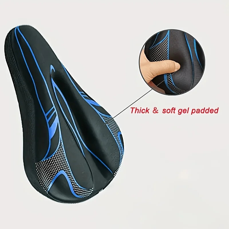 Gepolsterter Gel-Fahrradsitzbezug, verstellbares, weiches Sattelkissen – Image 3
