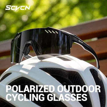 SCVCN Outdoor-Sonnenbrille für Rennrad, Wandern, Sport, UV400, Radsportbrille, blendfreie polarisierte Surf