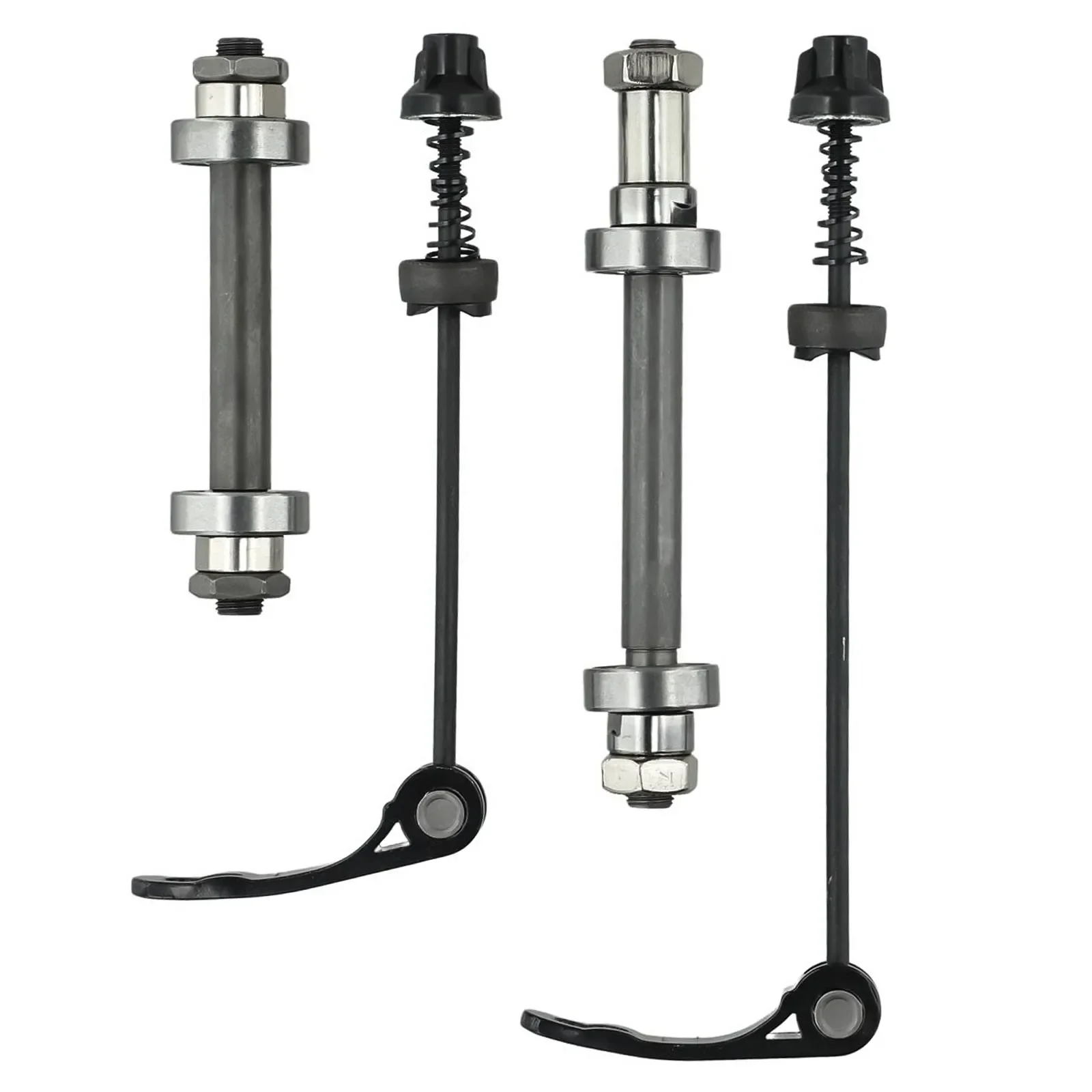 1x MTB Fahrradnaben-Schnellspanner vorne und hinten mit 2 Lagern, Stahl-Schnellspannhebel für Fahrräder