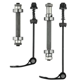 1x MTB Fahrradnaben-Schnellspanner vorne und hinten mit 2 Lagern, Stahl-Schnellspannhebel für Fahrräder