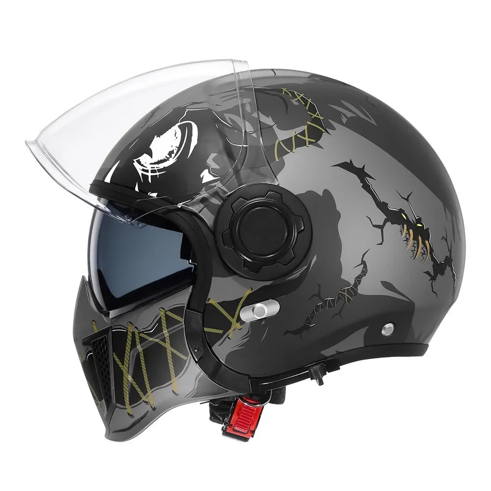 CYRIL Motorradhelm Integralhelm Jethelme 3/4 Herren Damen Modularer – Bild 2
