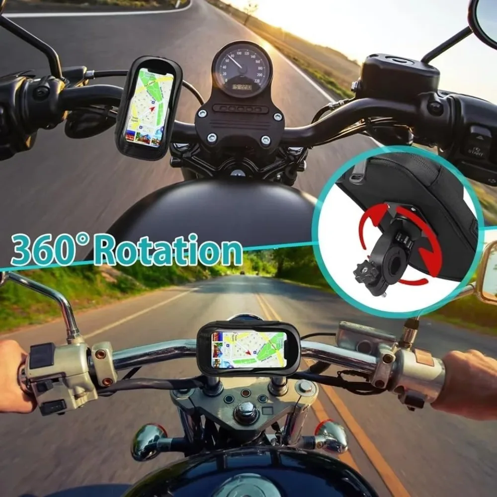 Wasserdichter Fahrrad-Handyhalter mit 360°-Drehung ° Drehbare – Immagine 4