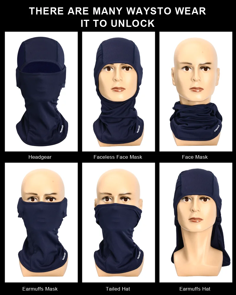 Fahrradkappe, Vollgesichtsmaske, Sonnenschutz, Sturmhaube – Image 6