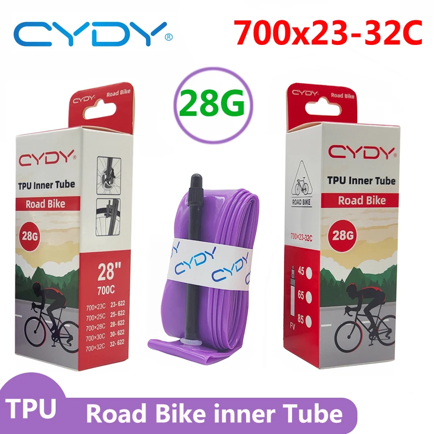 28g CYDY Rennrad TPU Schlauch 700x23C 25C 26C 27C 28C 30C 32C Fahrradreifen Kamera Reifen 700C Pneu Aro