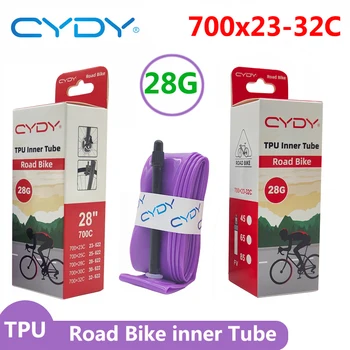 28g CYDY Rennrad TPU Schlauch 700x23C 25C 26C 27C 28C 30C 32C Fahrradreifen Kamera Reifen 700C Pneu Aro