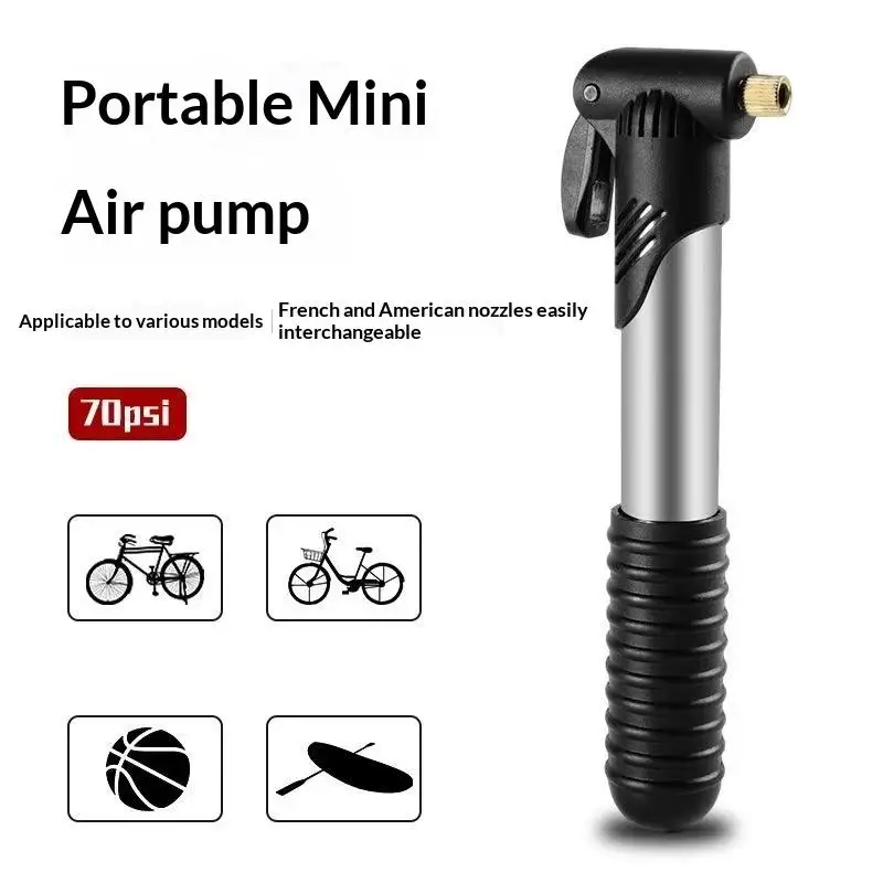 Tragbare Mini-Fahrradpumpe mit Halterung Handpumpe für Mountainbikes Fahrradreifen-Luftpumpe Fahrradteile 1