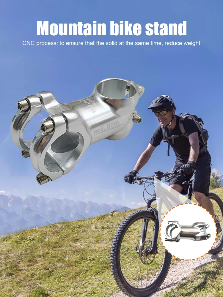 Aluminium legierung Mountainbike Vorbau Silber ultraleichte MTB – Image 5