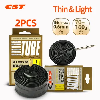 CST Fahrrad Ultra-Licht Innenrohr 26/27.5/29/700c Für MTB Rennrad Reifen butyl Gummi Wettbewerb (2 Stück)