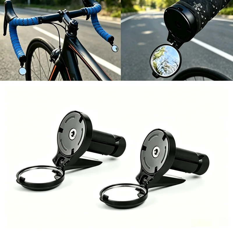 Fahrrad-Rückspiegel, konvex, 1 Stück, Lenkerhalterung, Rückspiegel – Bild 3