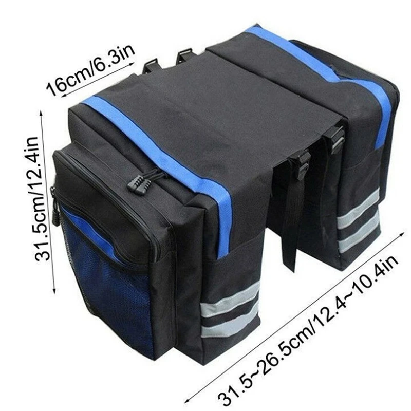 MTB Fahrrad-Gepäckträgertasche Langlebige Doppelseitige Fahrradtasche – Immagine 6