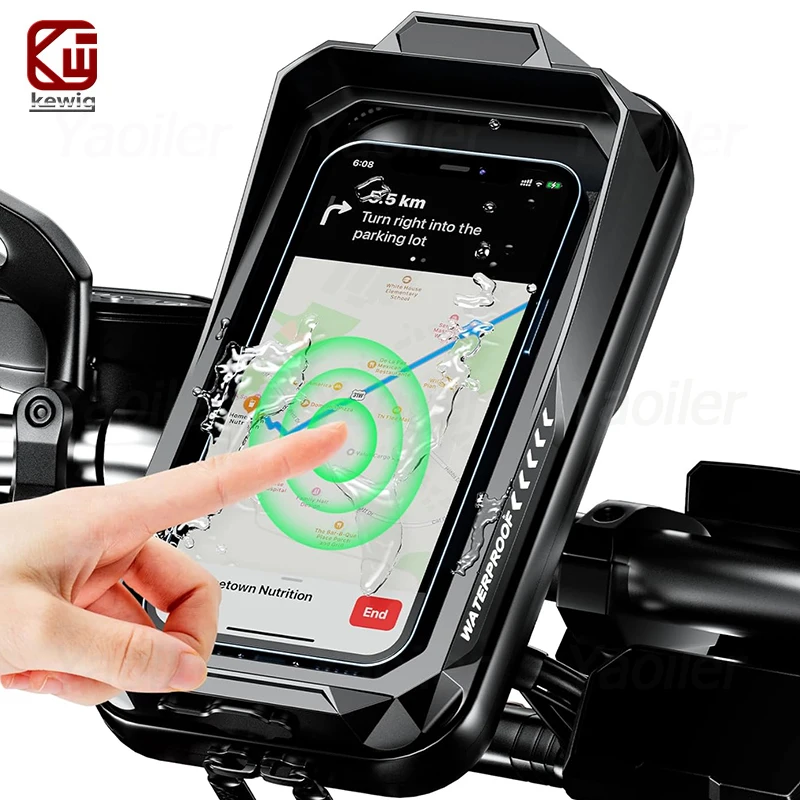 Wasserdichter universeller Motorrad-Telefonhalter 360° ° Verstellbare Lenkerhalterung für 4,0-7,0 Zoll große