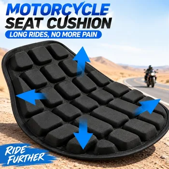 Motorrad-Sitzkissen, schwarzer Schaumstoff, ergonomisches, atmungsaktives Air-Mesh-Polster, passend