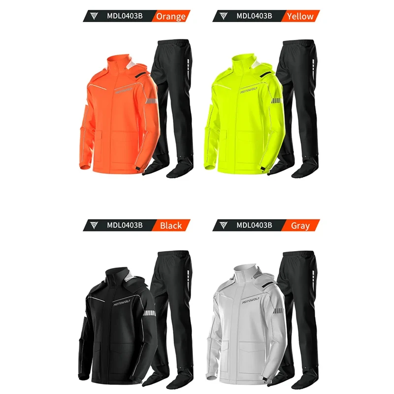 Motorrad-Regenanzug, wasserdicht, geteilter Regenmantel, Anzug – Image 6