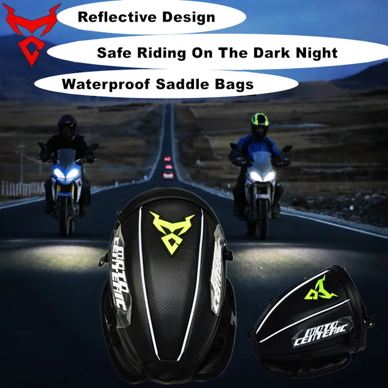 Wasserdichte Motorrad Hecktasche Sport Gepäck Reflektierende Sattel – Bild 6