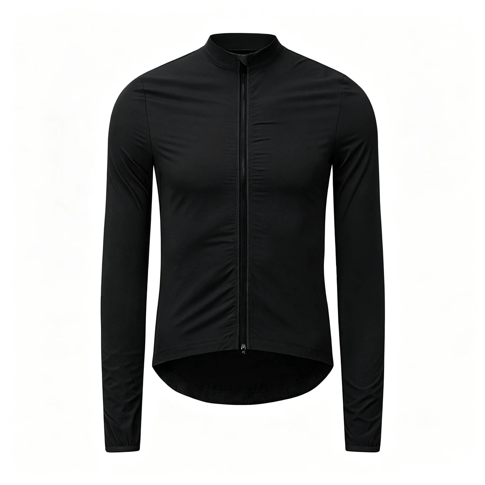 Herren-Radfahrjacke, winddicht, leicht, langärmelig, mit durchgehendem Reißverschluss, für Rennrad