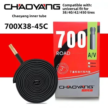 CHAOYANG 700C Rennrad-Schlauch aus Butylkautschuk mit Presta- & Schrader-Ventil, passend für 700x23-32, 33-37