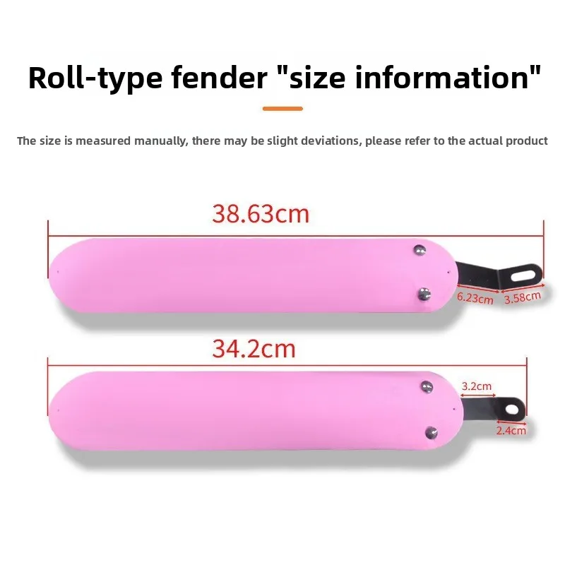 Roll-Up Fahrradkotflügel, faltbarer Fahrrad-Schutzblech, 16-26 Zoll – Immagine 4