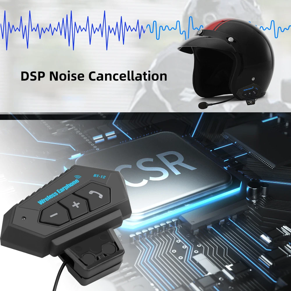 Motorrad Helm Headset Bluetooth Wireless Hände-freies Anruf Kit Stereo – Bild 5