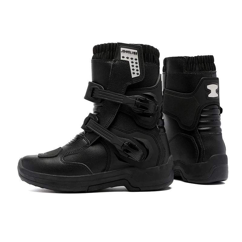 Herren Motorradstiefel Wasserdichte Lederstiefel für Motocross – Image 3