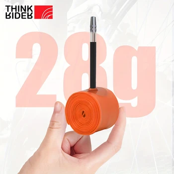 Think rider 1 Stück ultraleicht 28g Fahrrad Innenrohr 700x18 25 28 32 Rennrad TPU Material Reifen 65mm Länge
