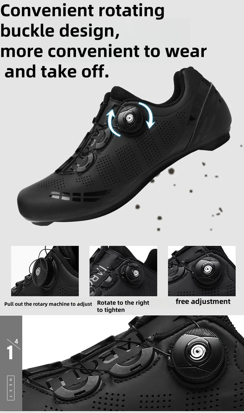 Unisex MTB Mountain Road Bike Lock Schuhe Atmungsaktive rutschfeste – Immagine 5