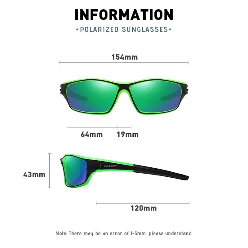 Radfahren Gläser Polarisierte Sonnenbrille Männer Frauen UV400 Sport – Immagine 6