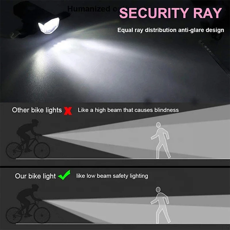 Fahrradlicht USB LED Wiederaufladbares Set Rennrad Vorder – Bild 5