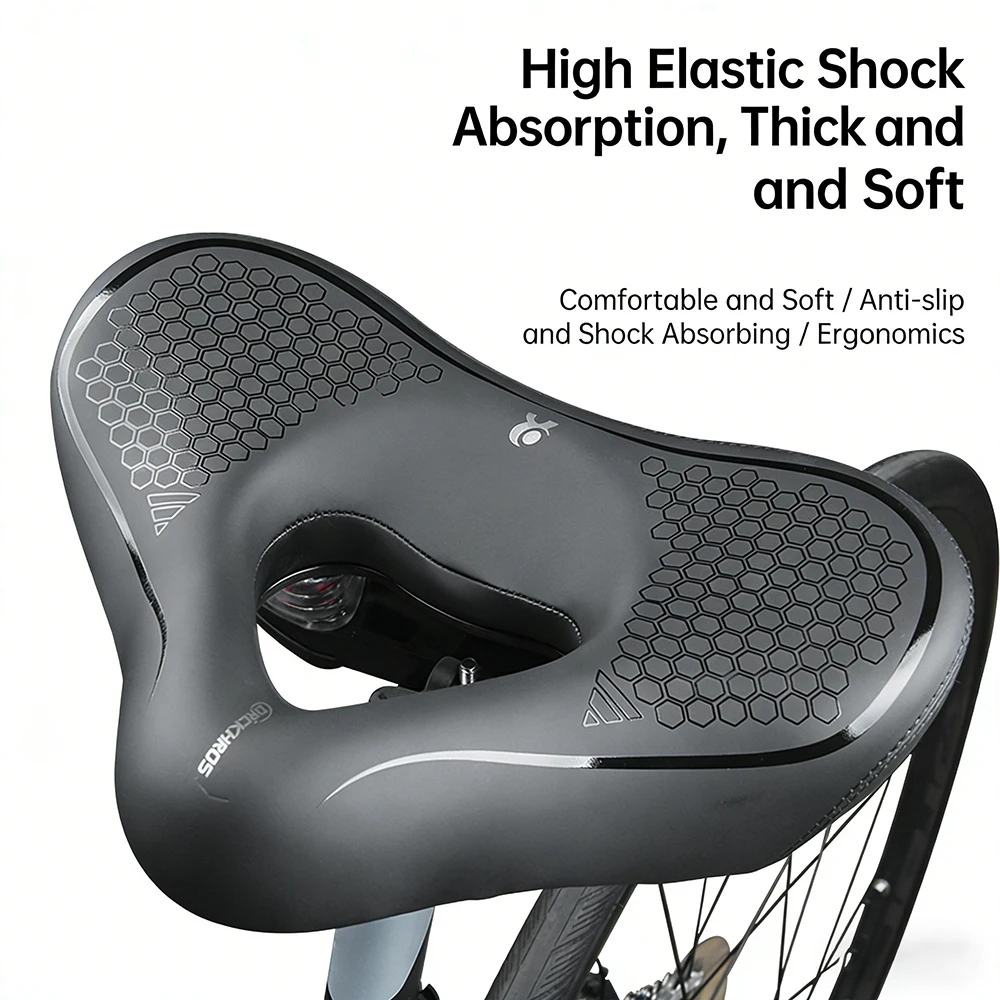 Fahrradsattel, Hochelastische Stoßdämpfung, Dicker Weicher Ergonomischer Hohler Atmungsaktiver Fahrradsitz