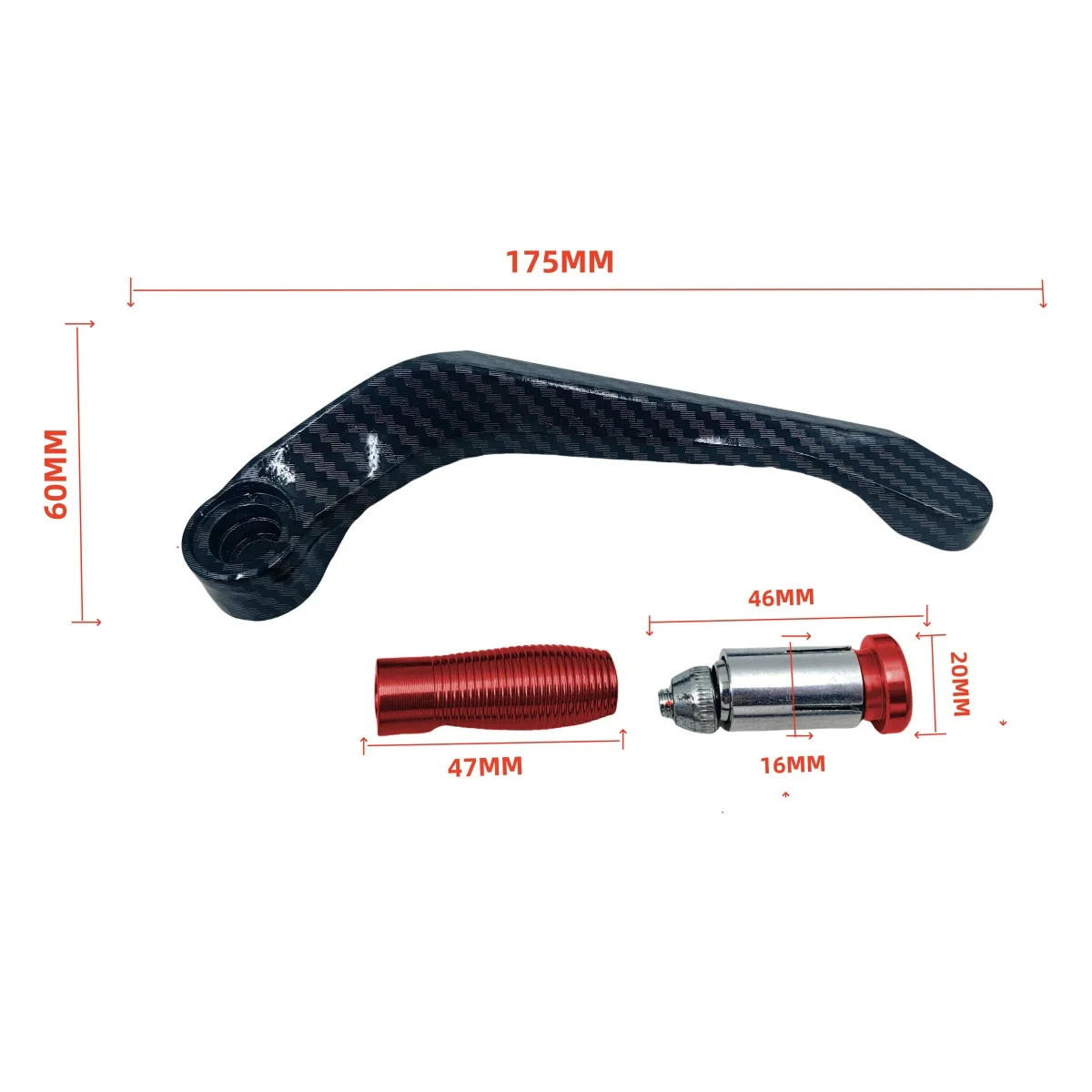 Motorrad CNC Aluminium Lenker Brems- und Kupplungshebel Handschutz – Image 5