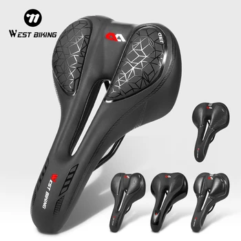 WEST BIKING Fahrradsitz Sattel MTB Rennrad Sattel Mountainbike Rennsattel PU Atmungsaktiv Weicher Sitz