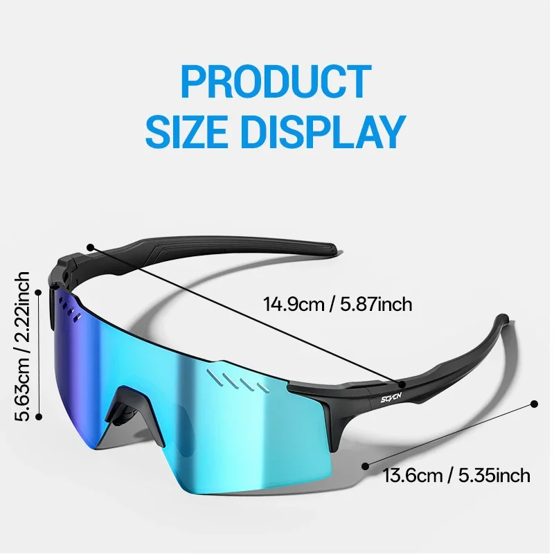SCVCN Outdoor-Sonnenbrille für Rennrad, Wandern, Sport, UV400 – Image 6