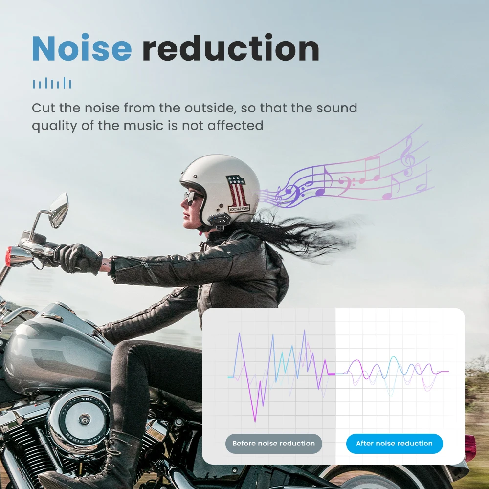 Motorrad Helm Intercom Bluetooth 5,0 CSR Headset 2000mah Batterie – Bild 4
