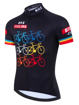 Herren Radtrikot Kurzarm Sommer Rennrad Kurzes Shirt Fahrrad-Oberteil Trikot MTB Maillot Ciclismo Bekleidung