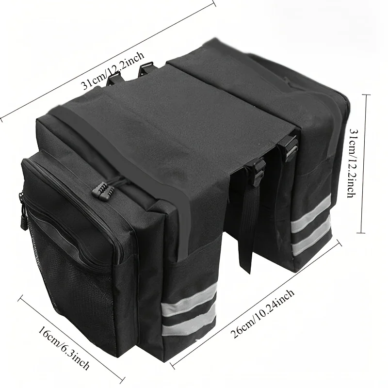 Hochkapazitäts-Fahrrad-Gepäckträgertasche mit doppelter Seite – Image 4