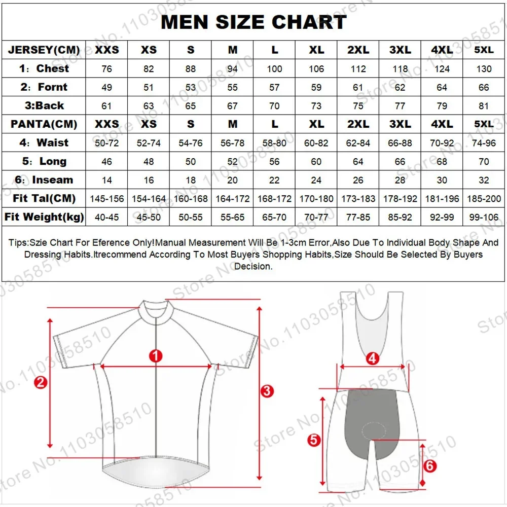 M Radsporttrikot Pro-Team-Set Kurzarm Espana Bekleidung Herren – Immagine 6