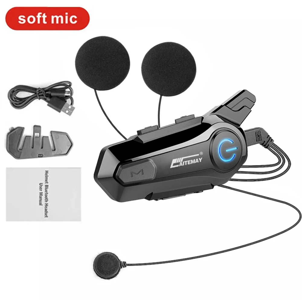 Bluetooth Kopfhörer Motorrad Helm Intercom Headset 1000 M Für 2 Fahrer Intercomunicador Moto Drahtlose Sprech