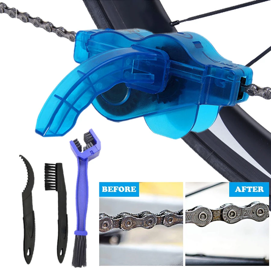 Kettenreiniger Fahrrad-Reinigungsset 3D-Kettenbürste Waschwerkzeug Fahrradschutzöl Fahrradkette