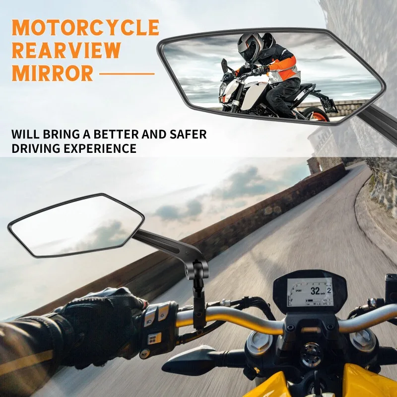 Motorrad Einstellbare Lenker Rück Motor Bike Bar End Spiegel Für Cafe – Bild 2