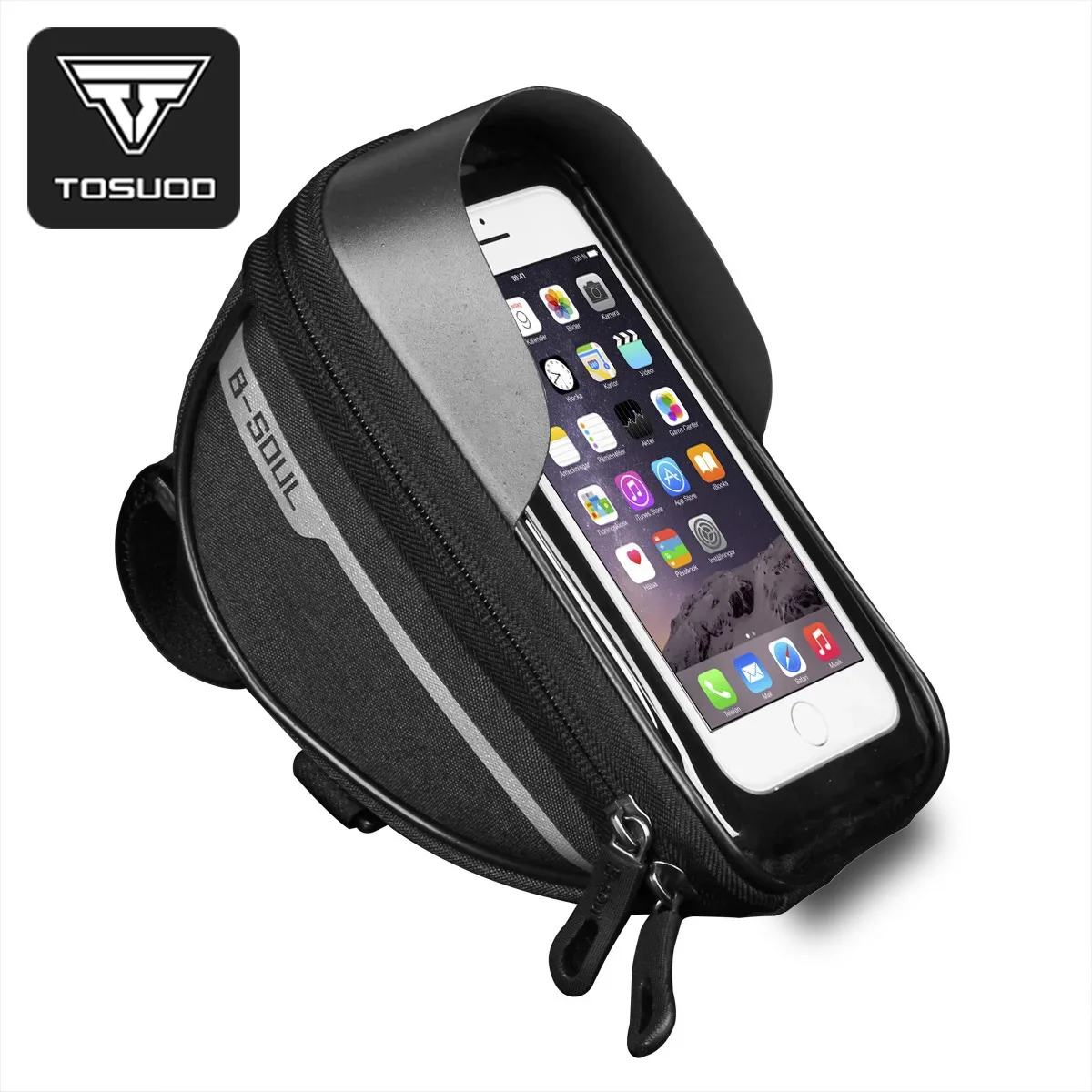 Fahrradtasche 1L Rahmen-Vordertasche Oberrohr-Fahrradtasche Lenker-MTB-Touchscreen-Fahrradtasche Handyhalter