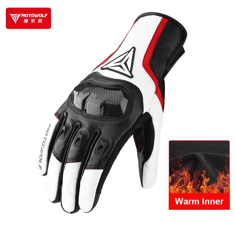 Motorrad Handschuhe Männer Leder Handschuhe Sommer Radfahren Motorrad – Bild 5