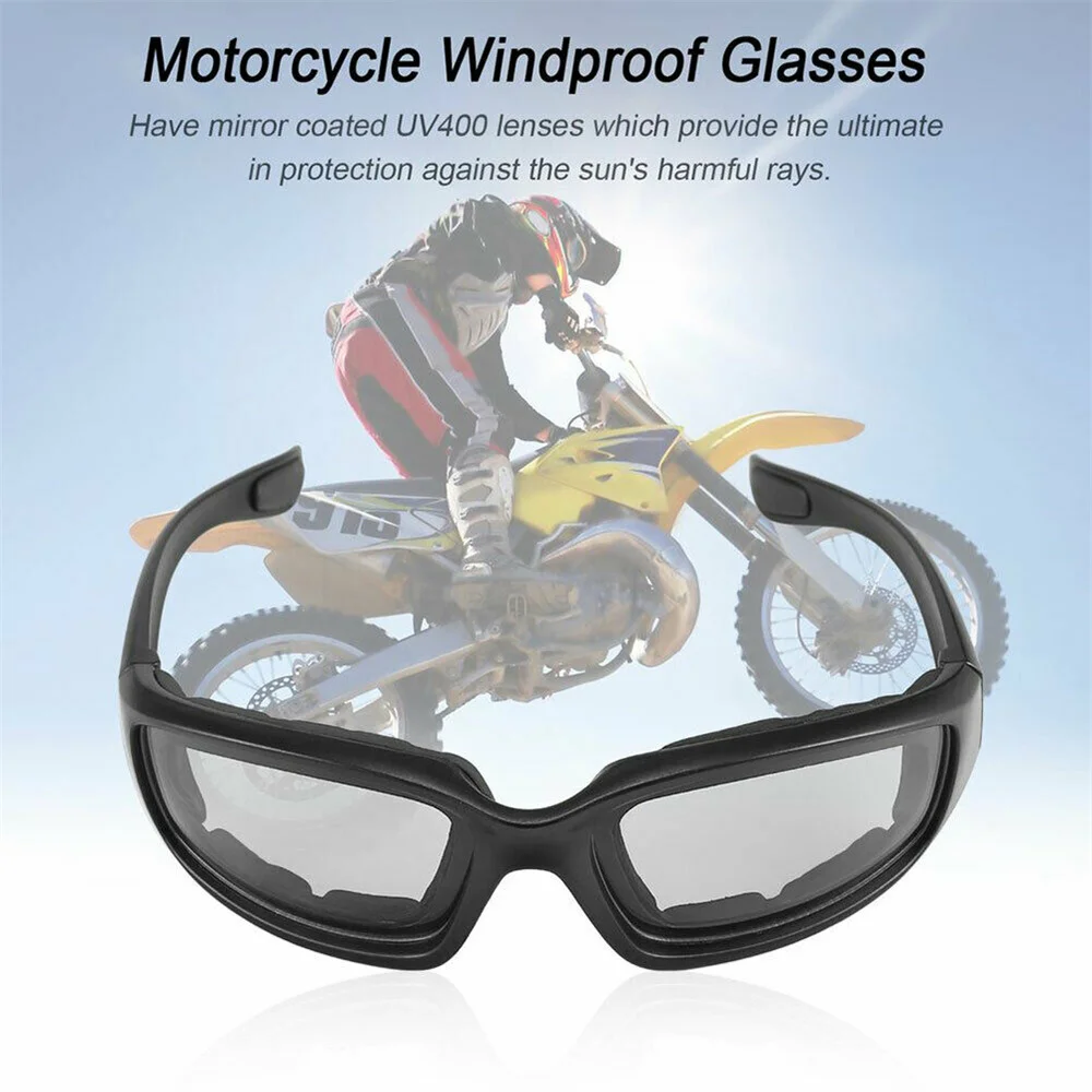 Winddicht Radfahren Sonnenbrille Motorrad UV400 Brille Männer Motor – Immagine 4