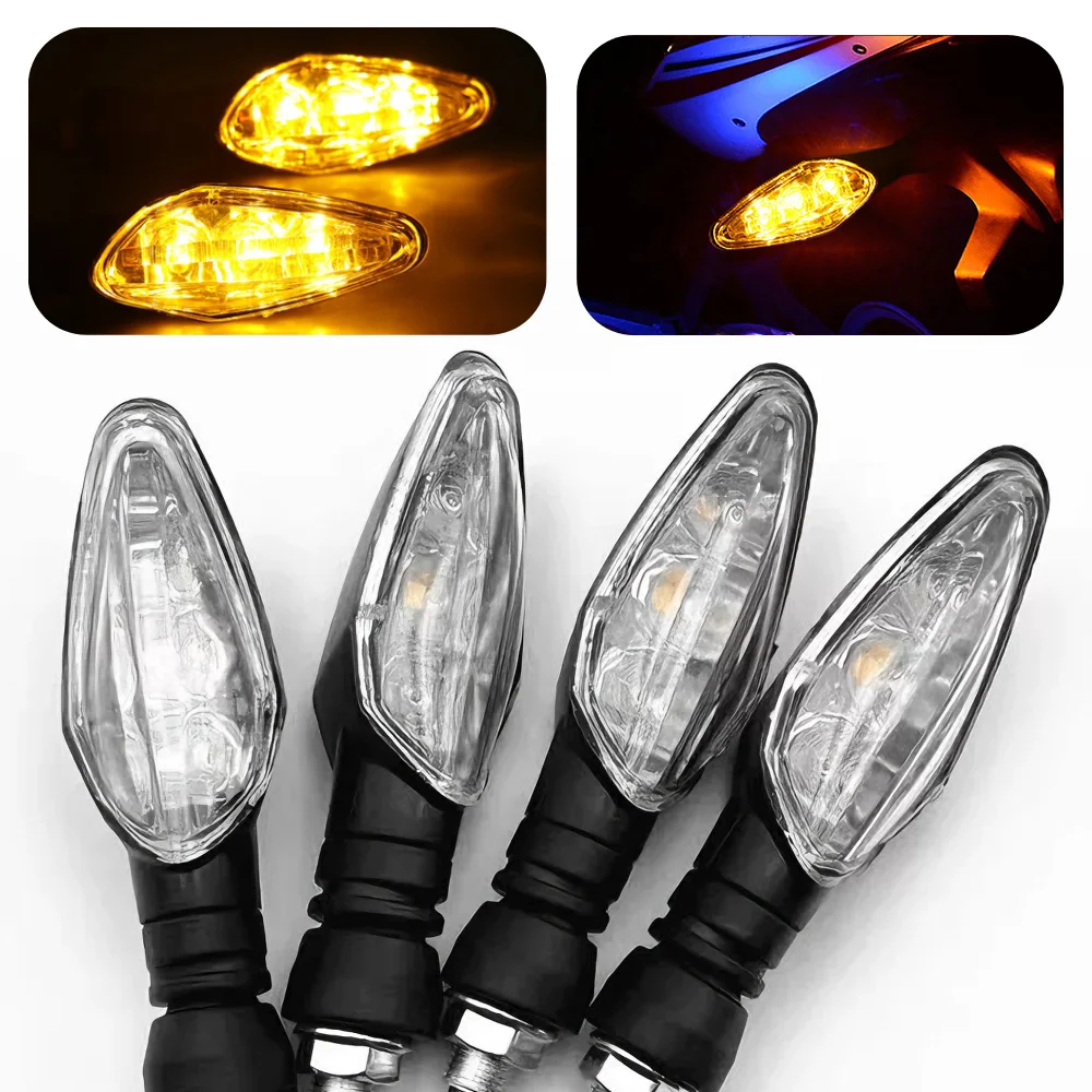 12V Motorrad LED-Blinker für Motorräder und Roller Bernsteinfarbener Blinker Warnleuchte Rücklicht